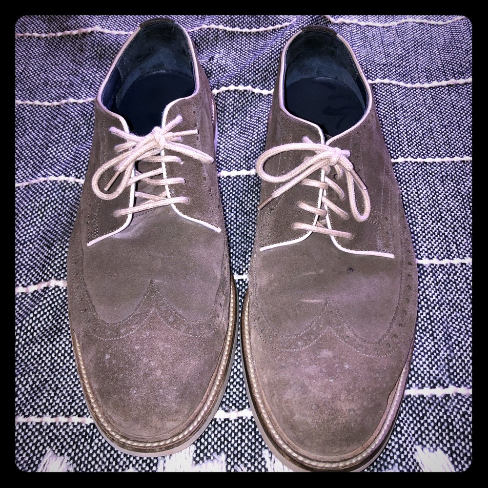Cole Haan brown suede oxfords